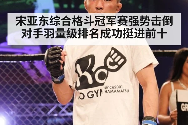 宋亚东综合格斗冠军赛强势击倒对手羽量级排名成功挺进前十